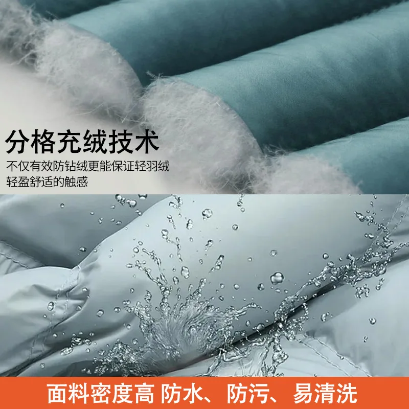 鸭鸭连帽时尚保暖羽绒服主图（细节图 1）
