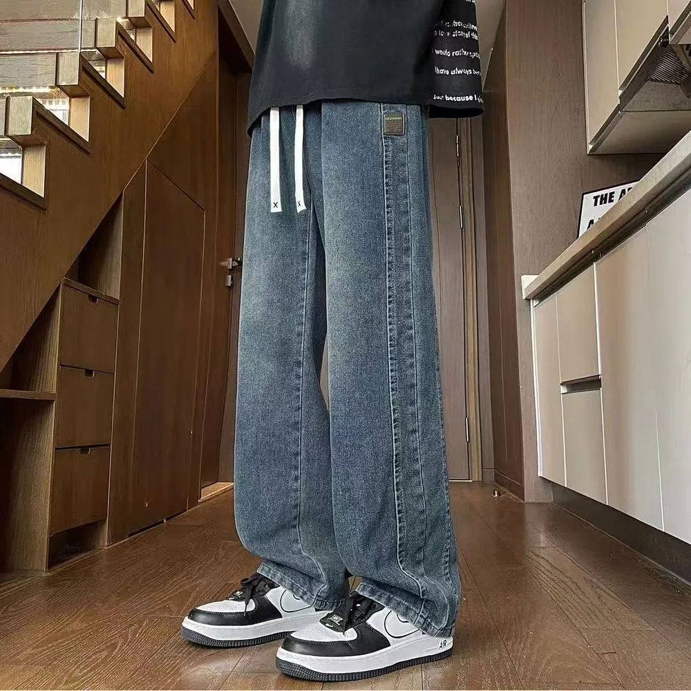 洛洛不凡阁夏季男士薄款直筒宽松牛仔裤（细节图 2）