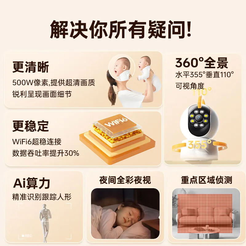 PBOOK溪边监控摄像头套装含电源支架（细节图 2）