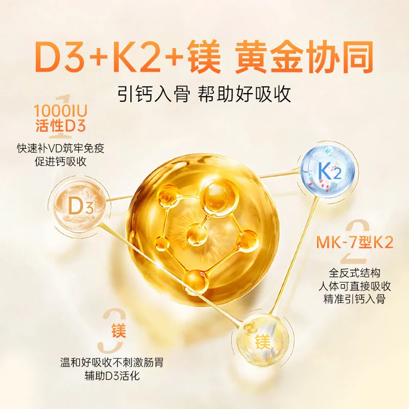 GNITE维D3K2镁三合一软糖阳光瓶装（细节图 1）