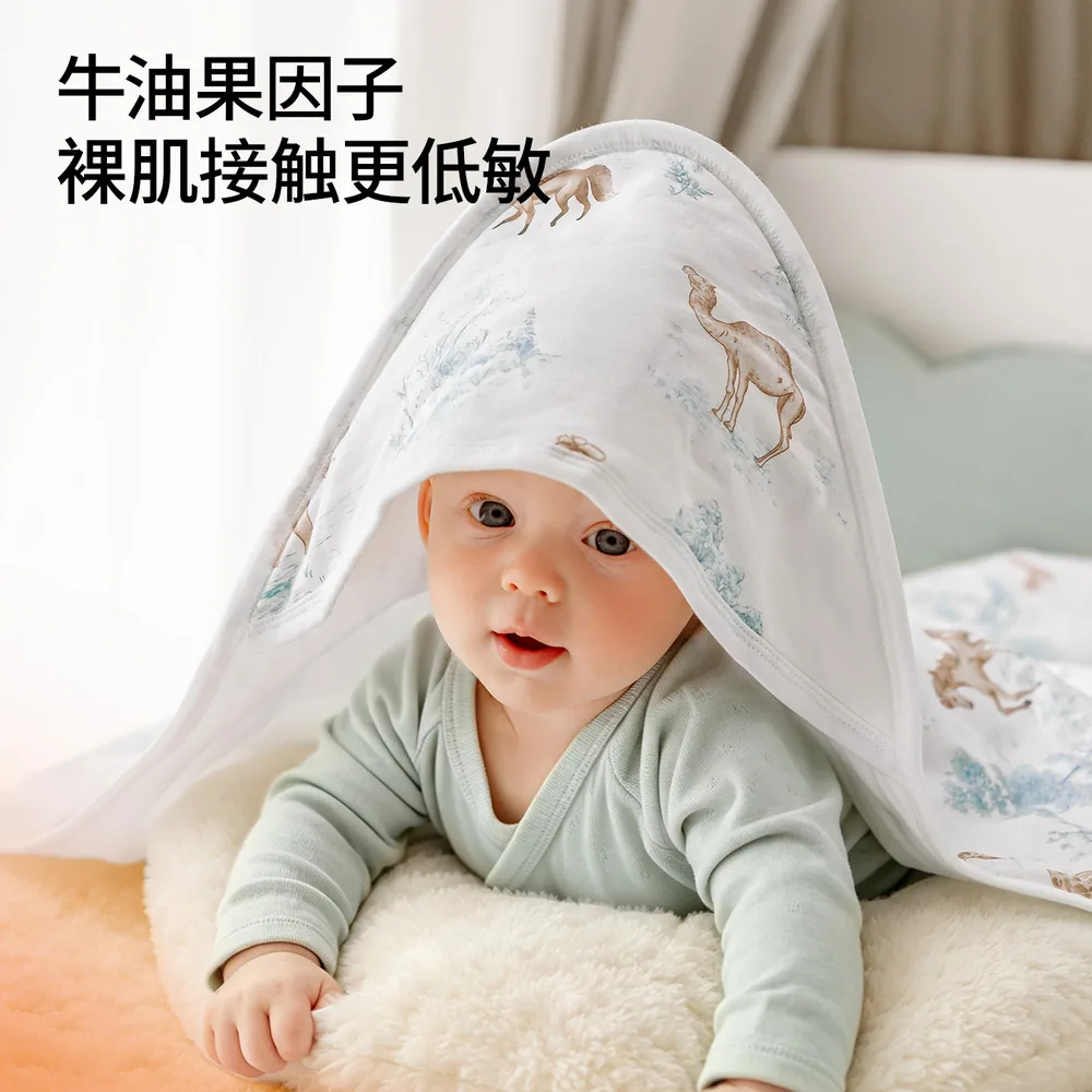 嫚熙包被婴儿初生纯棉a类包单四季款（细节图 2）