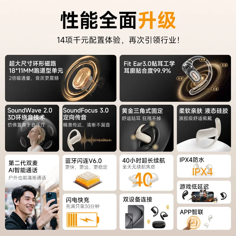 BarbetSound S10开放式气骨传导耳机