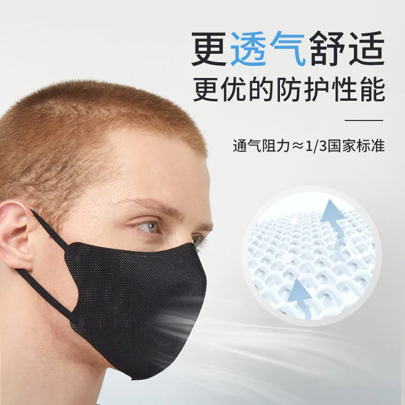 贴乐士V-mirth小脸黑色3D立体防晒口罩（细节图 2）