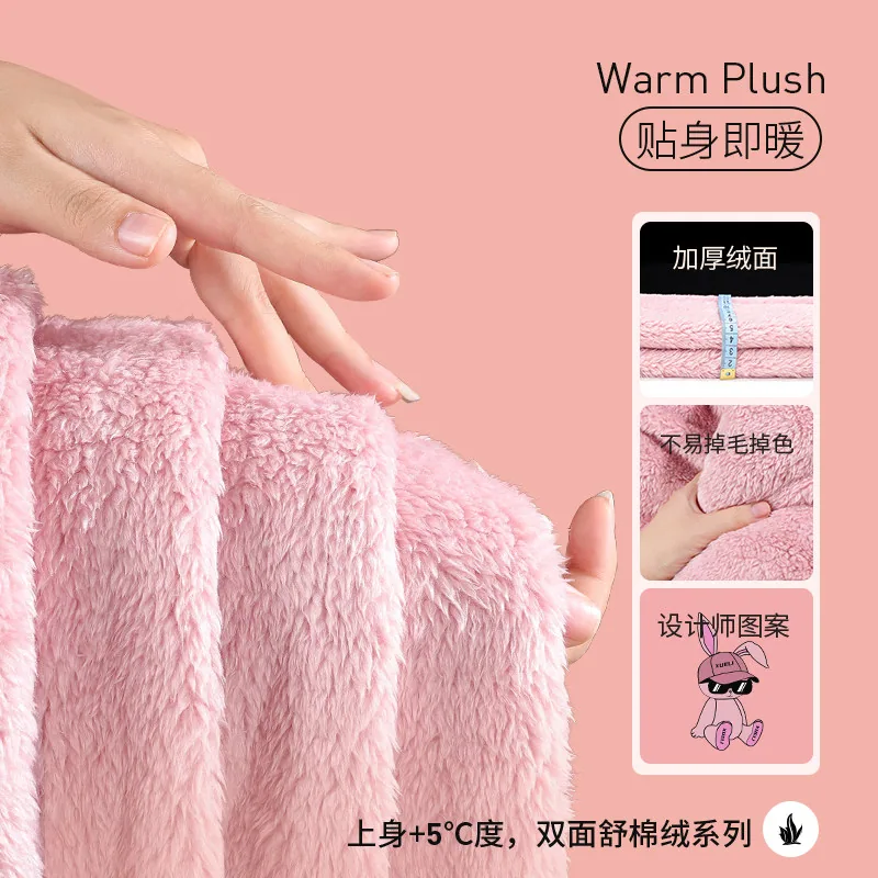 雪俐2026新款珊瑚绒加厚女士睡衣主图（细节图 1）
