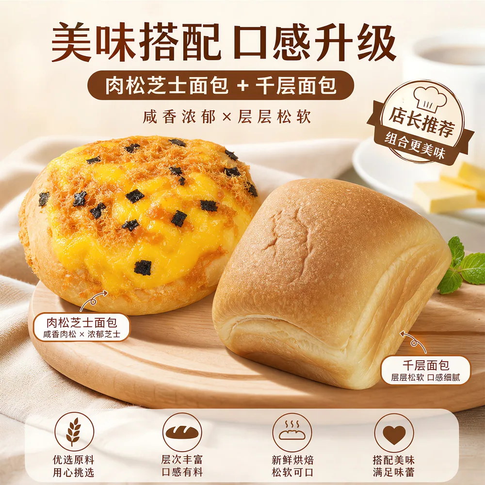 香中你吃惑全蛋液厚切吐司夹心面包（细节图 1）