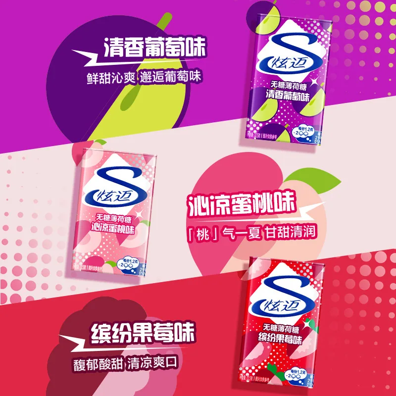 炫迈无糖口香糖便携装小条包装（细节图 1）