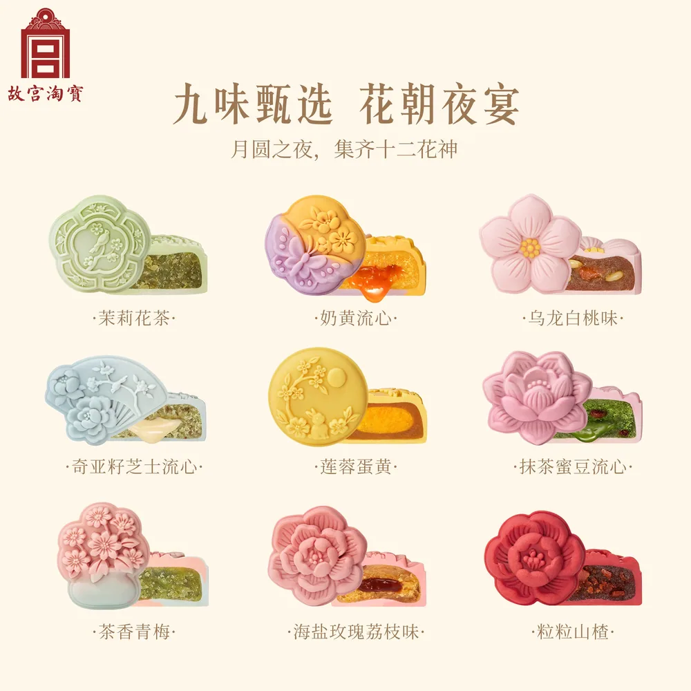 故宫淘宝十二花神月饼礼盒