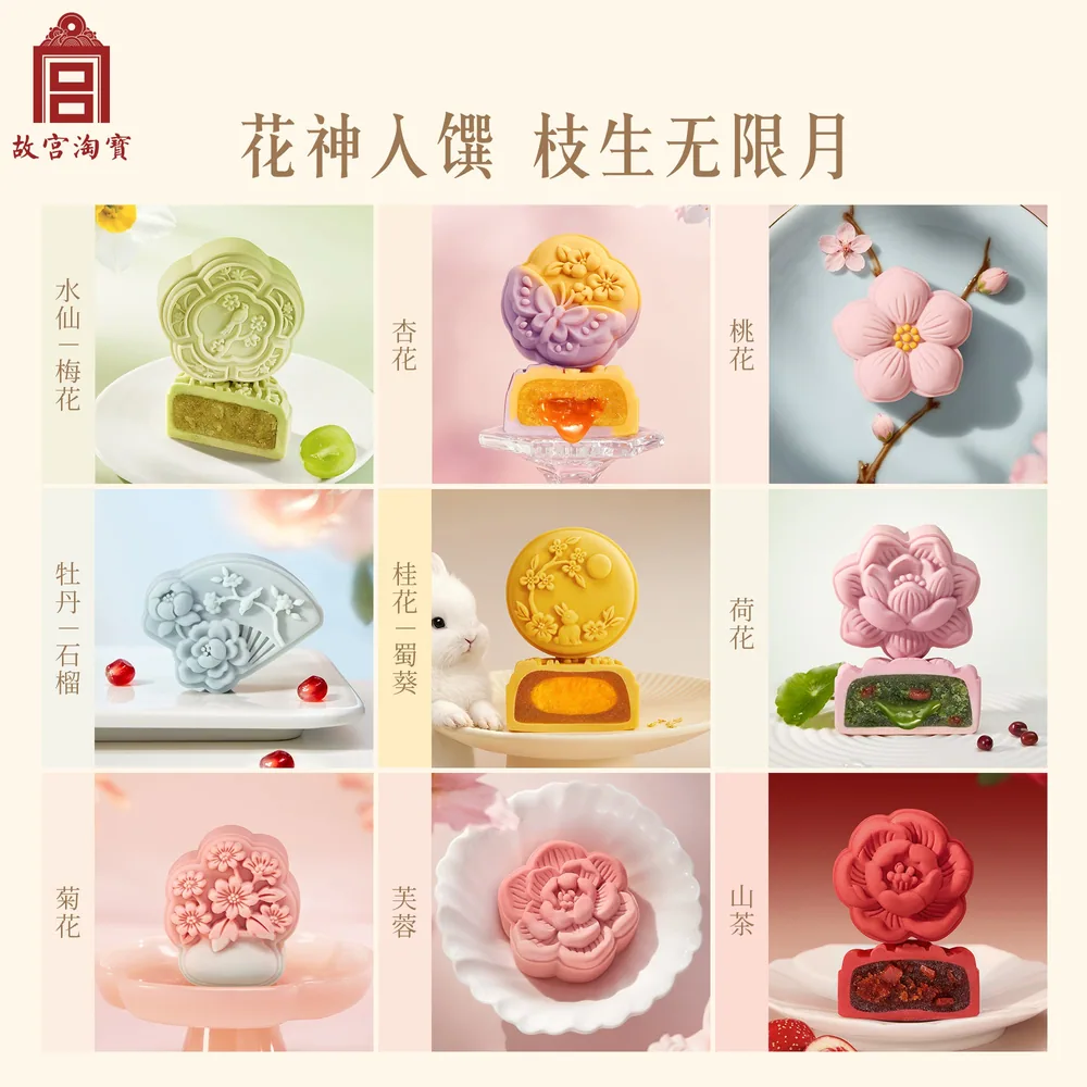 故宫淘宝十二花神月饼礼盒6枚装（细节图 1）