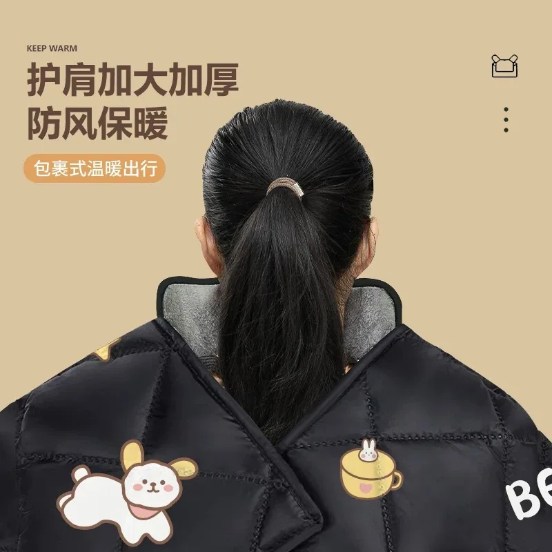天天特卖工厂冬季加绒加厚电动车挡风被（细节图 1）