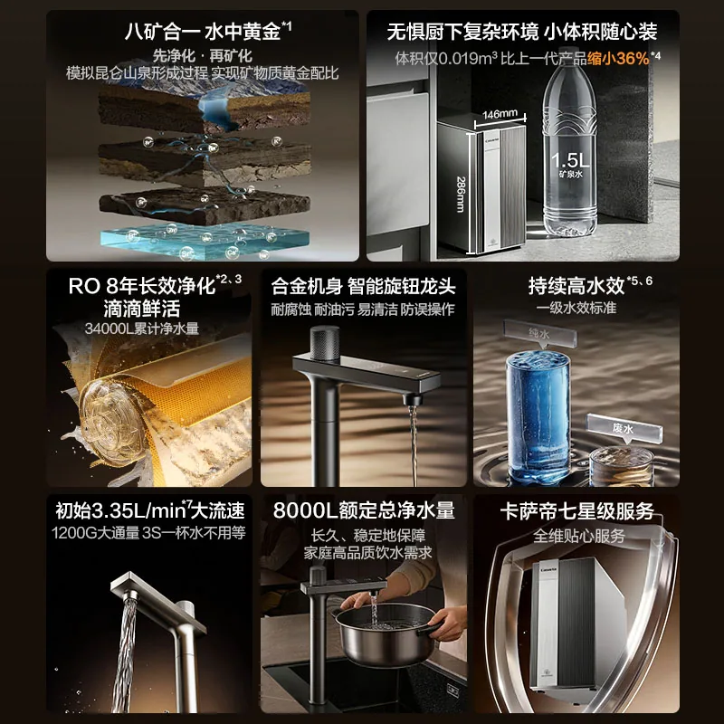 卡萨帝揽光直饮矿泉水净水器厨下安装图