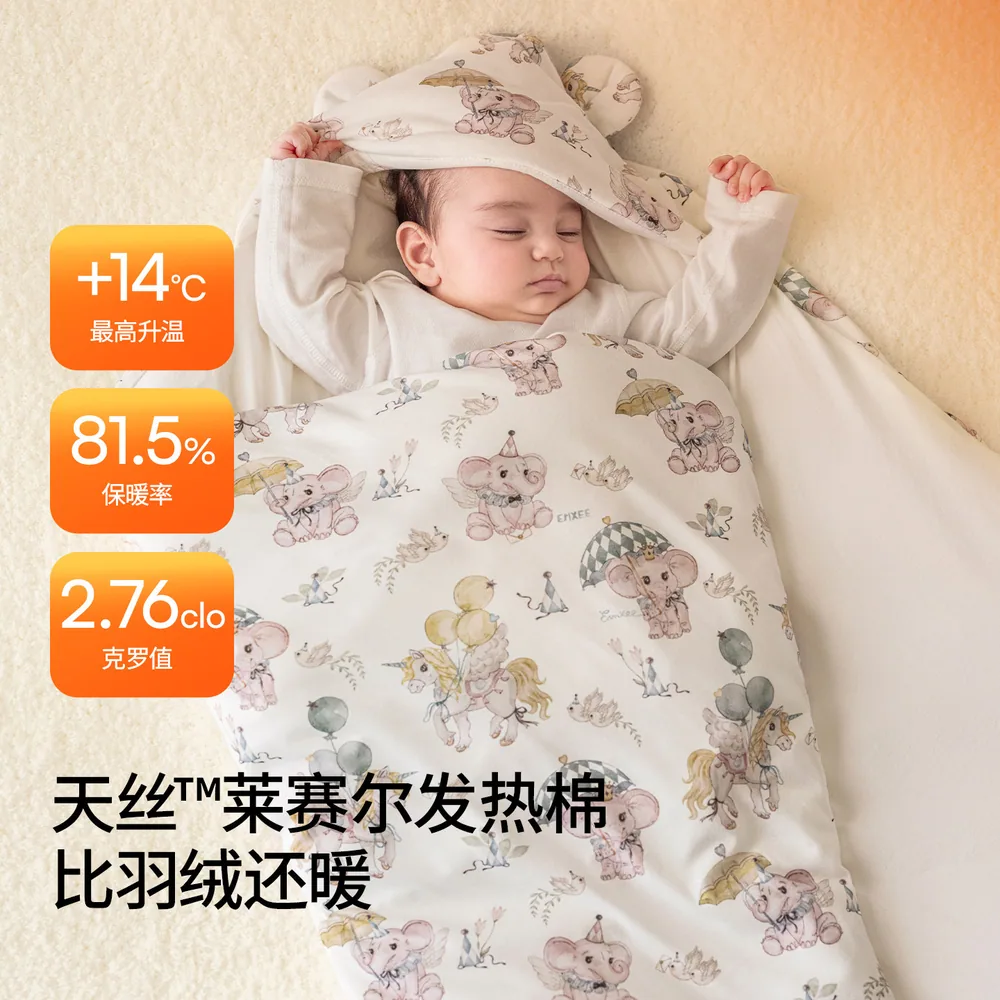 嫚熙儿童秋冬柔软加厚抱被主图