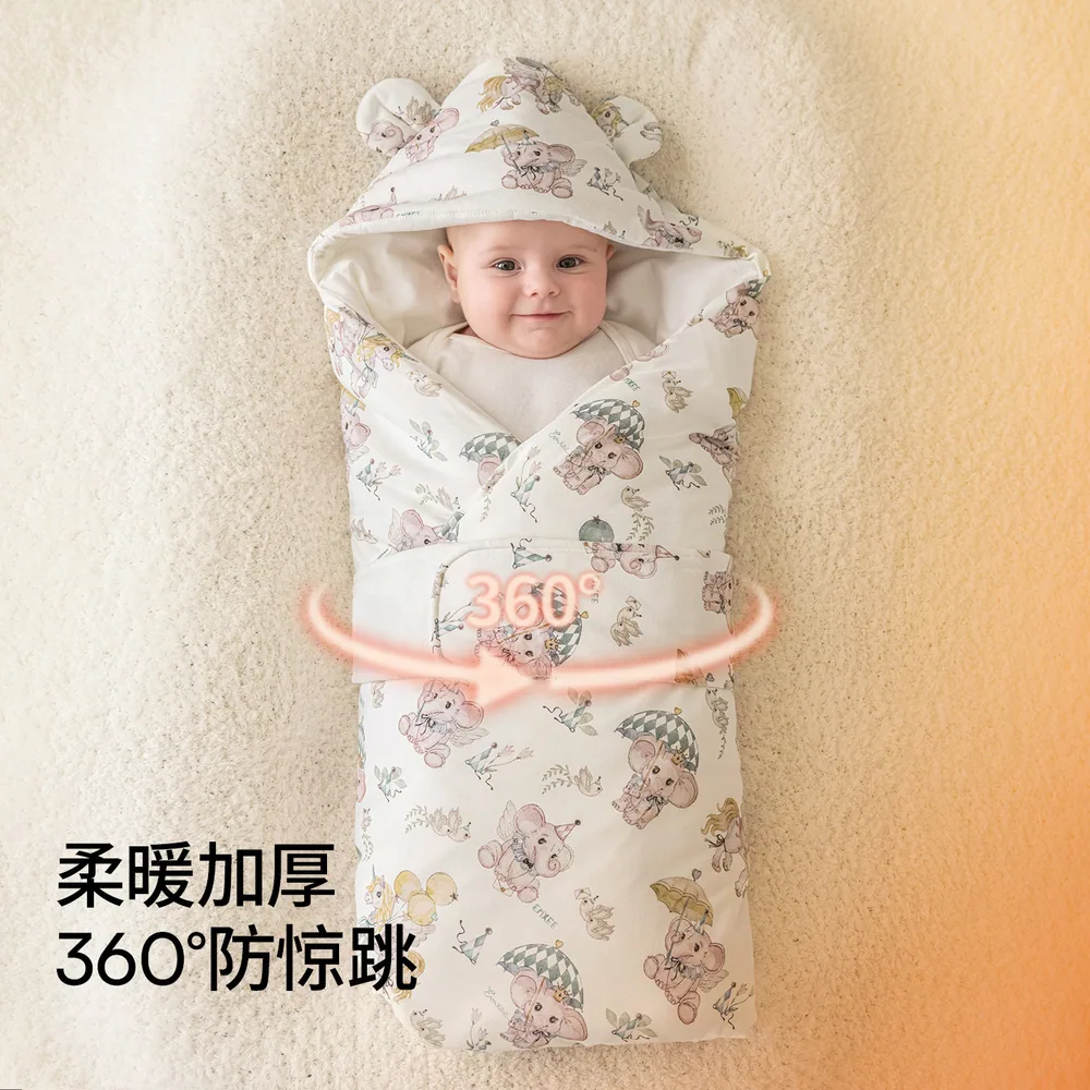 嫚熙儿童秋冬柔软加厚抱被主图（细节图 2）
