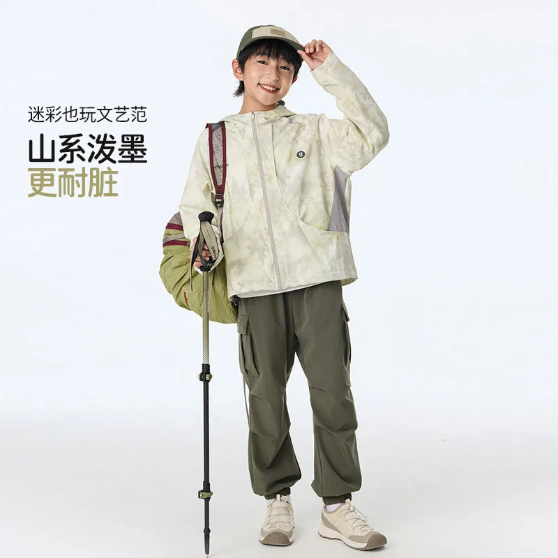 onmygame彩壳外套儿童防泼水连帽衣主图（细节图 2）