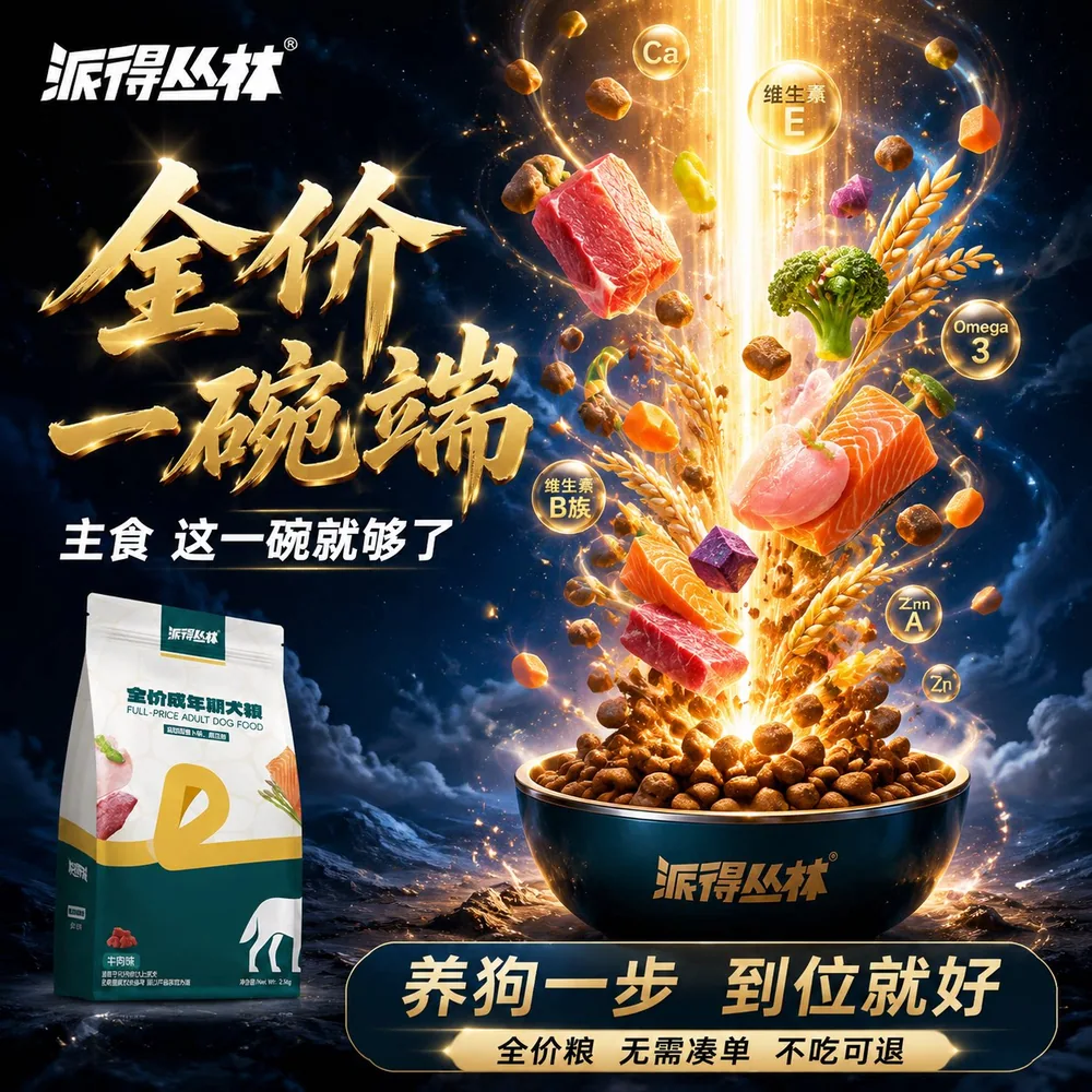 派得丛林牛肉通用全价狗粮10kg包装袋（细节图 1）