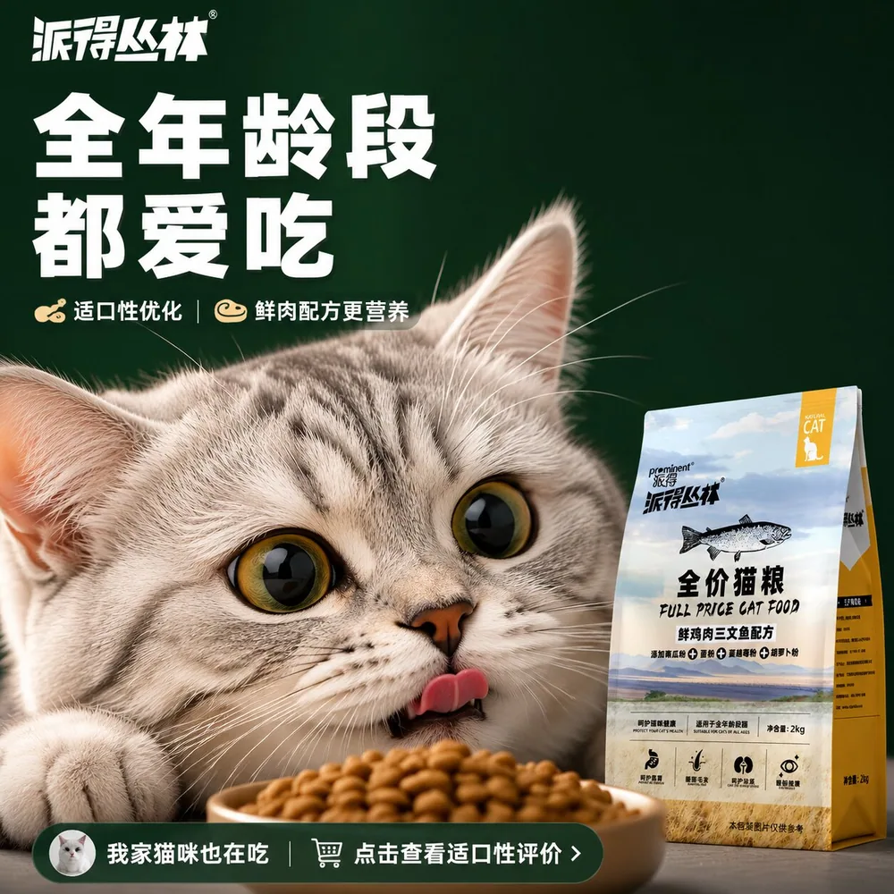 派得祛毛球全期猫粮2kg包装（细节图 2）