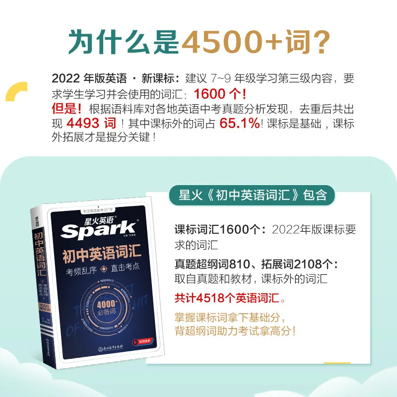 星火英语初中英语默写本封面（细节图 1）
