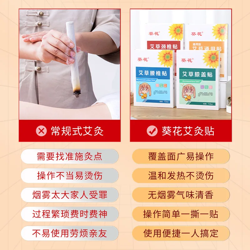 冀仁葵花艾灸贴1盒12贴三种款式（细节图 1）