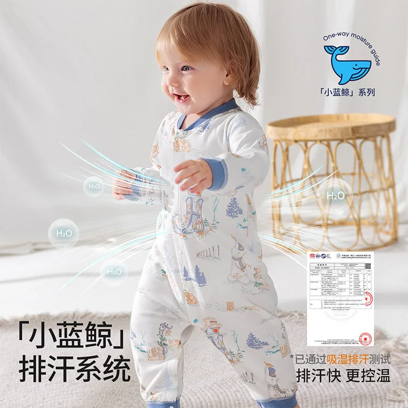 贝肽斯婴儿冬季夹棉连体衣
