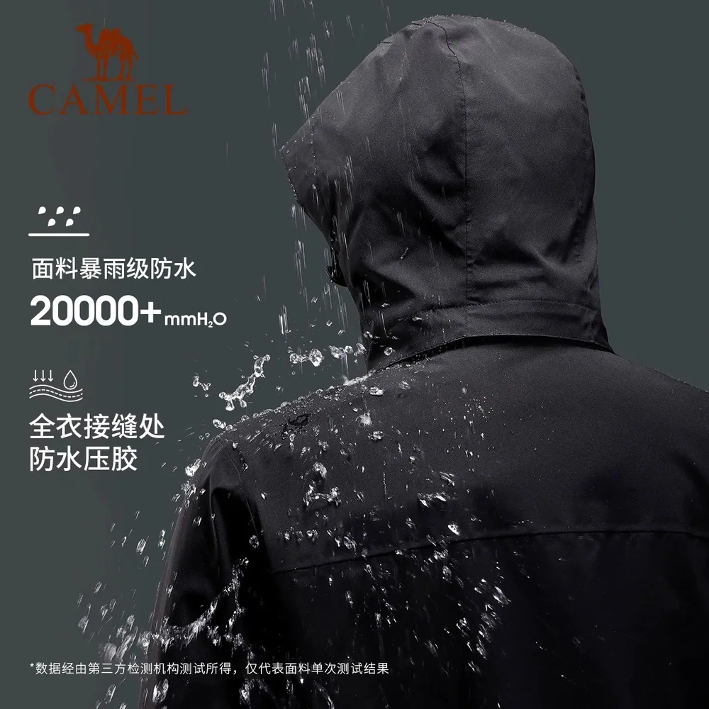 骆驼3514三合一冲锋衣夜紫色款（细节图 2）