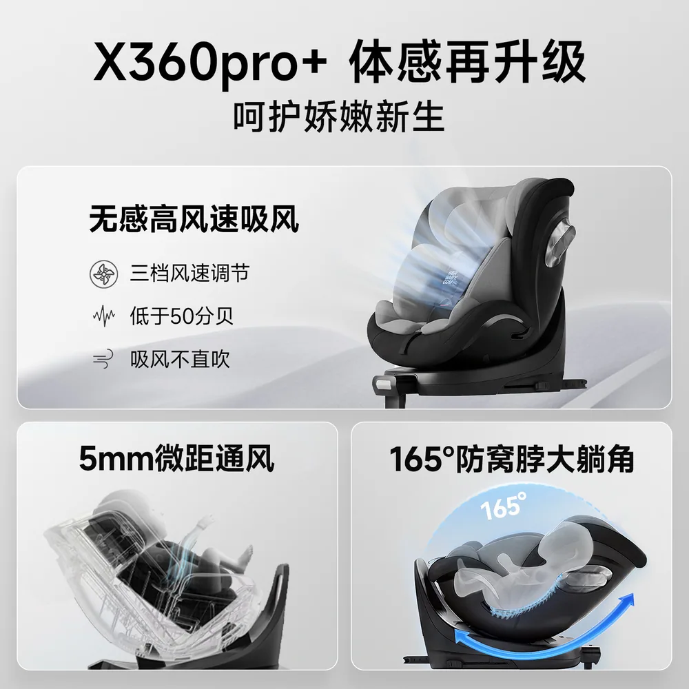 HBR虎贝尔X360pro+儿童安全座椅0-12岁（细节图 2）
