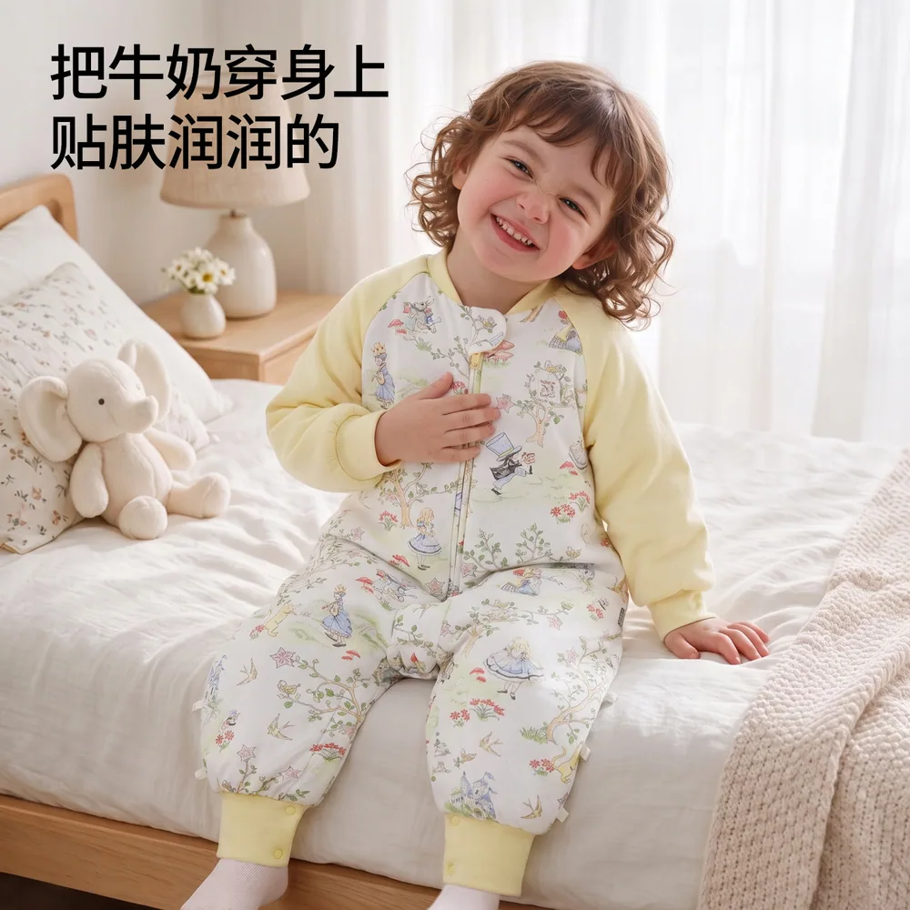 嫚熙婴儿厚奶芙分腿睡袋秋冬款（细节图 2）