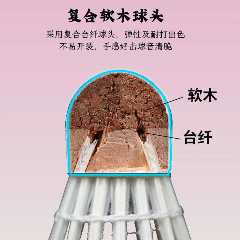 川崎精选优质鹅毛羽毛球训练用球（细节图 2）