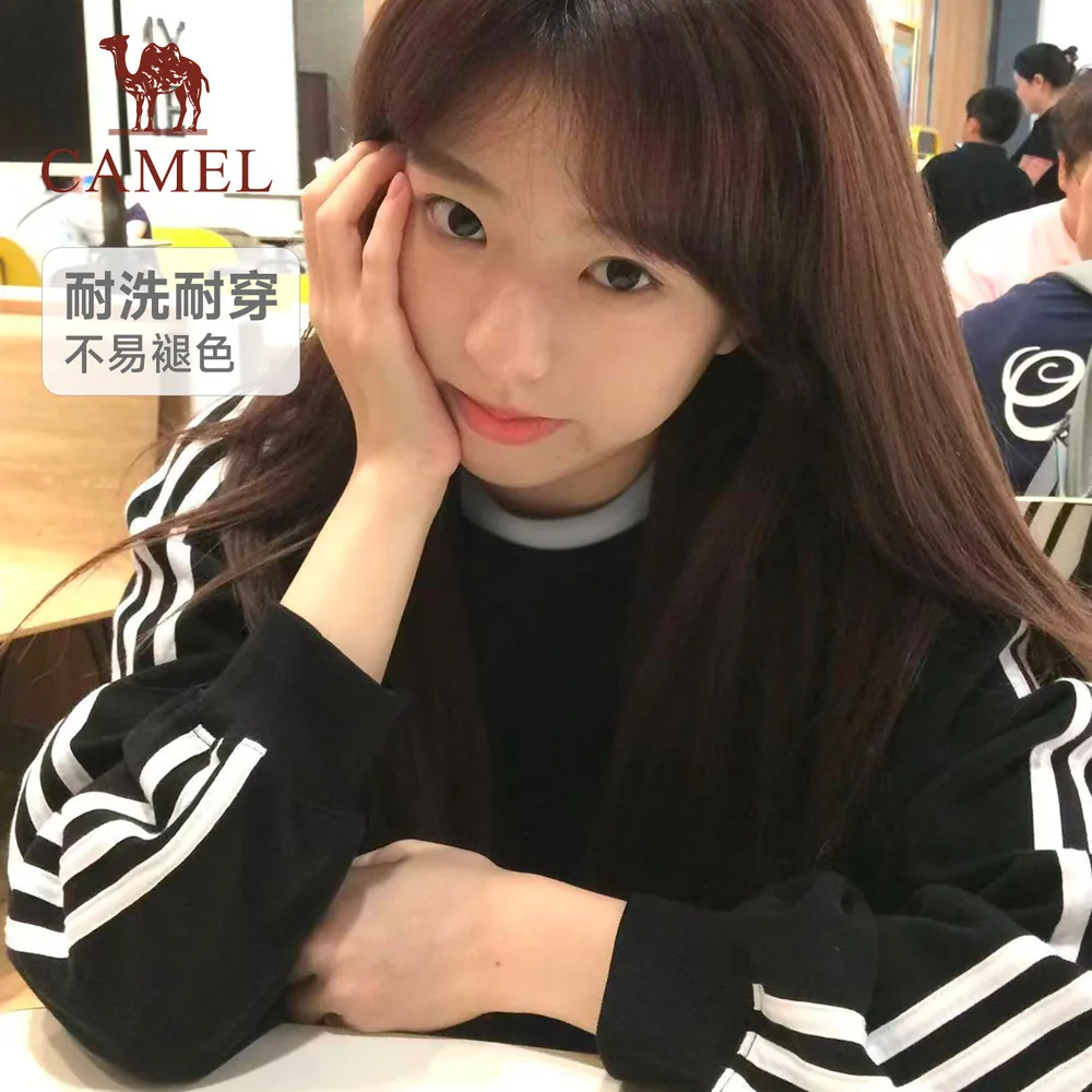 骆驼柔棉T神女长袖云感纯棉上衣主图（细节图 1）