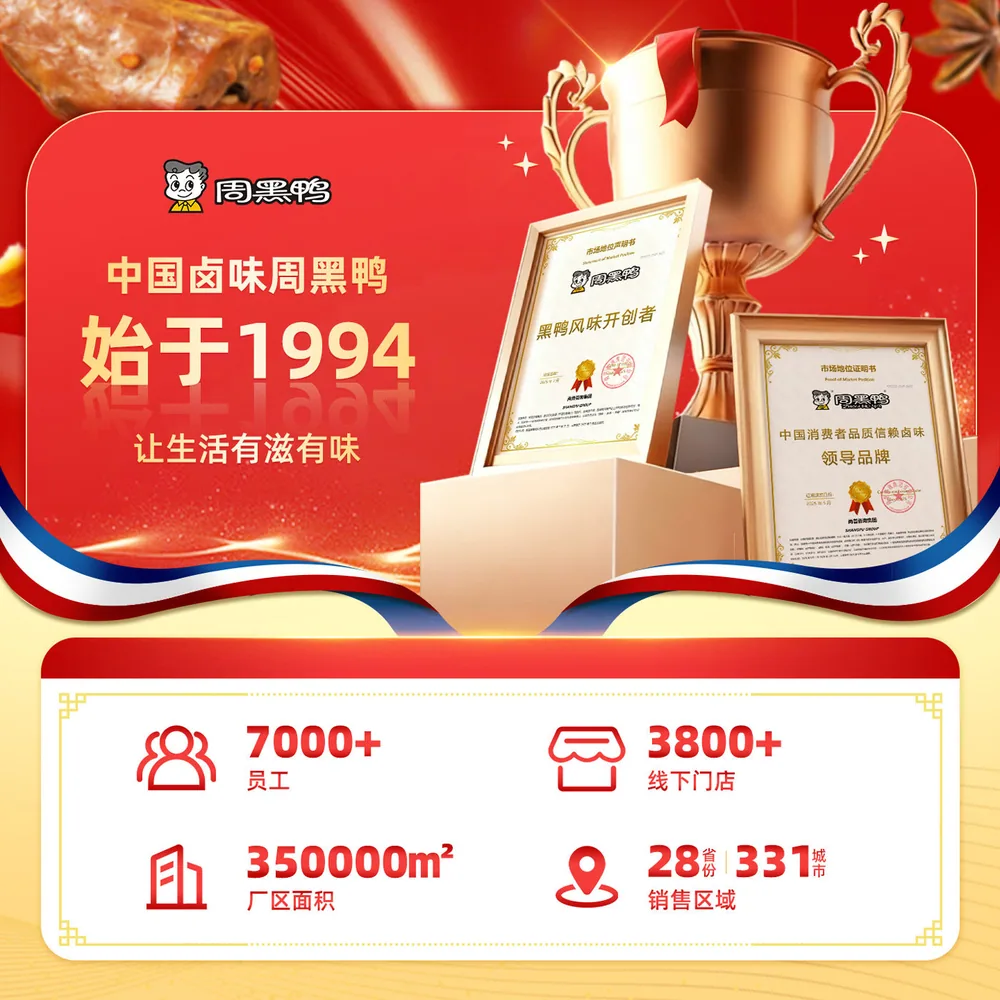 周黑鸭鸭脖鸭翅鸭锁骨4盒装