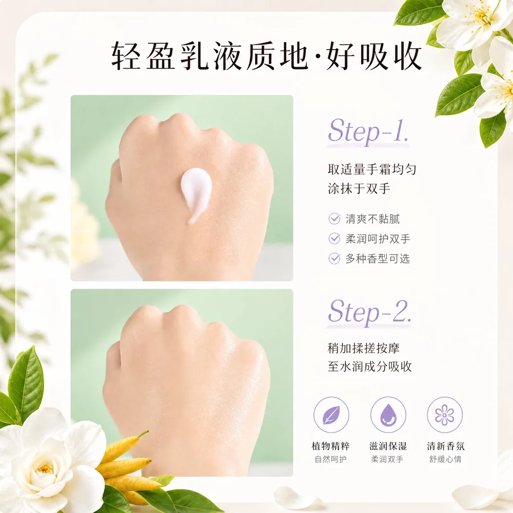 YIMIAOSI栀子花精油护手霜60g三支装（细节图 1）