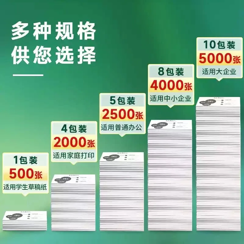 新绿天章A4打印纸500张整包（细节图 2）