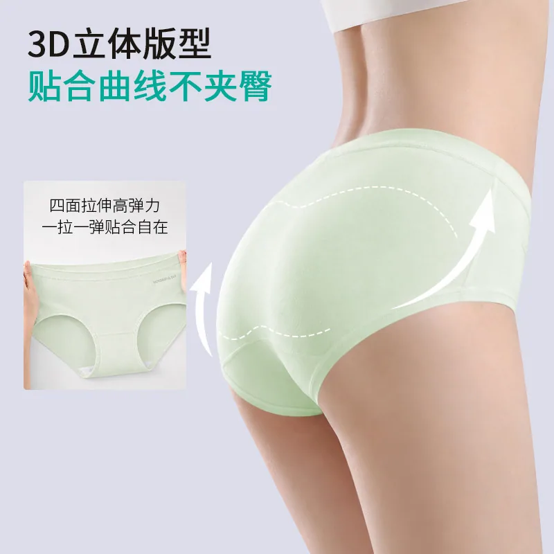 芬腾女士纯棉中腰内裤四条装（细节图 2）