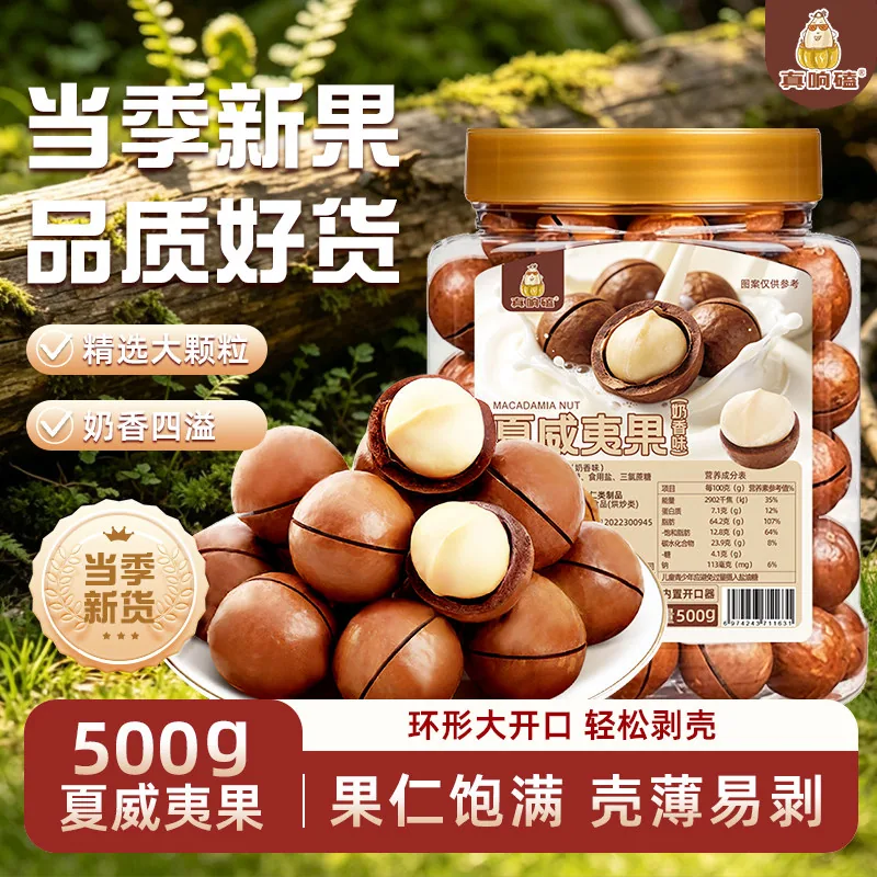 真响磕夏威夷果500g罐装