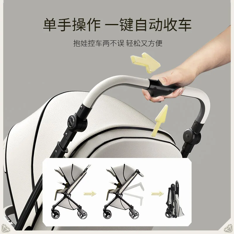 DearMom罗马假日大白款新生儿双向轻便推车（细节图 2）