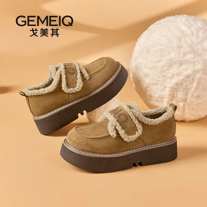 GEMEIQ戈美其加绒马丁靴