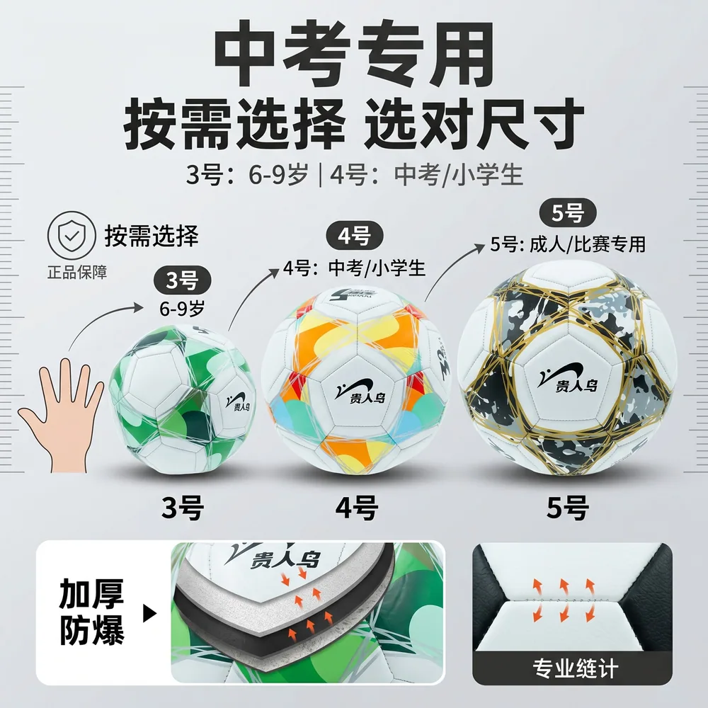 贵人鸟儿童足球放在草地上（细节图 2）
