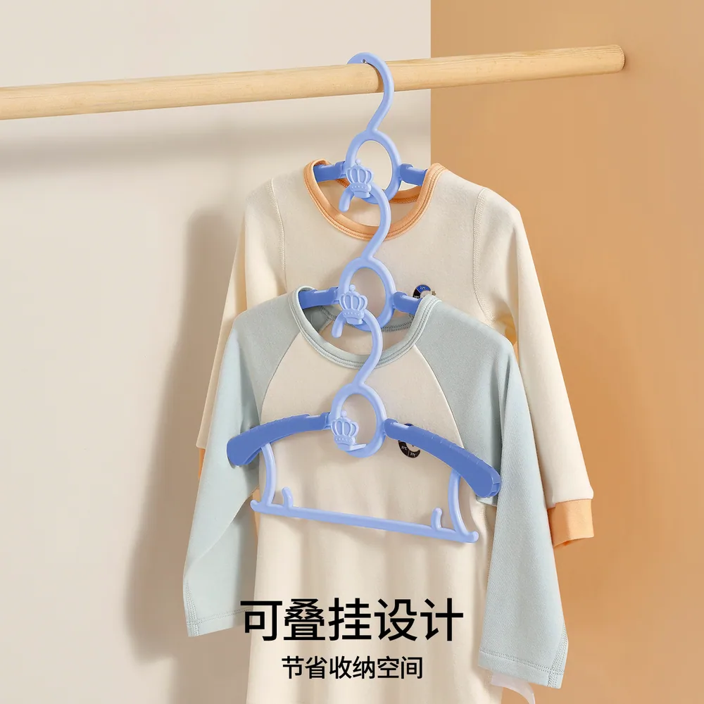 嫚熙婴儿防滑衣架挂着宝宝衣服（细节图 1）
