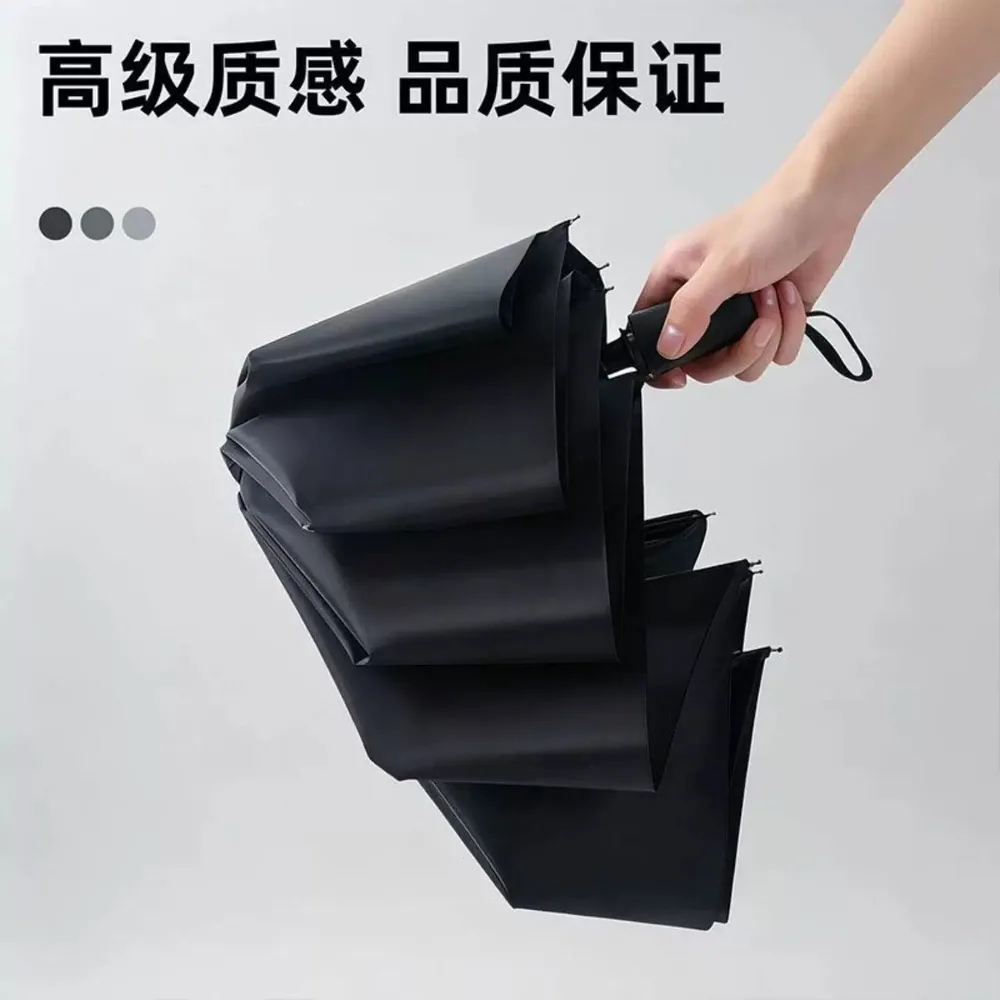 优达斯全自动黑胶晴雨伞撑开状态（细节图 2）