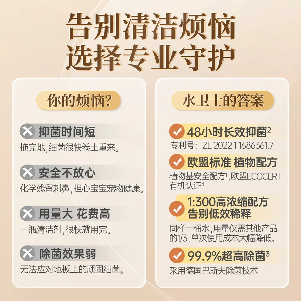 水卫士香橙植萃地板清洁剂