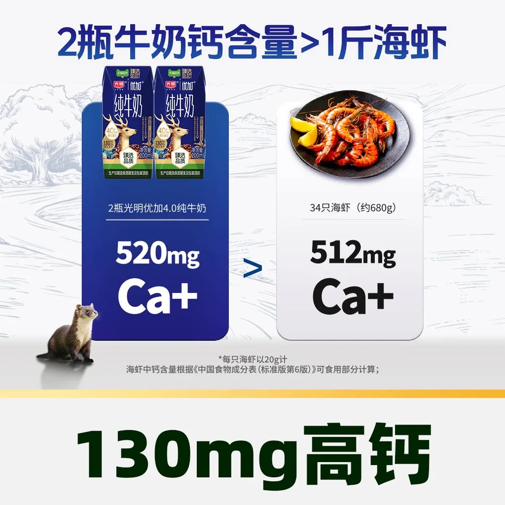 光明4.0g纯牛奶200ml24盒整箱（细节图 1）