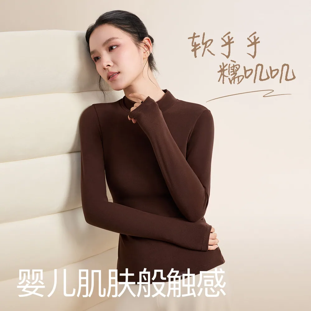 MissWiss半高领打底衫女