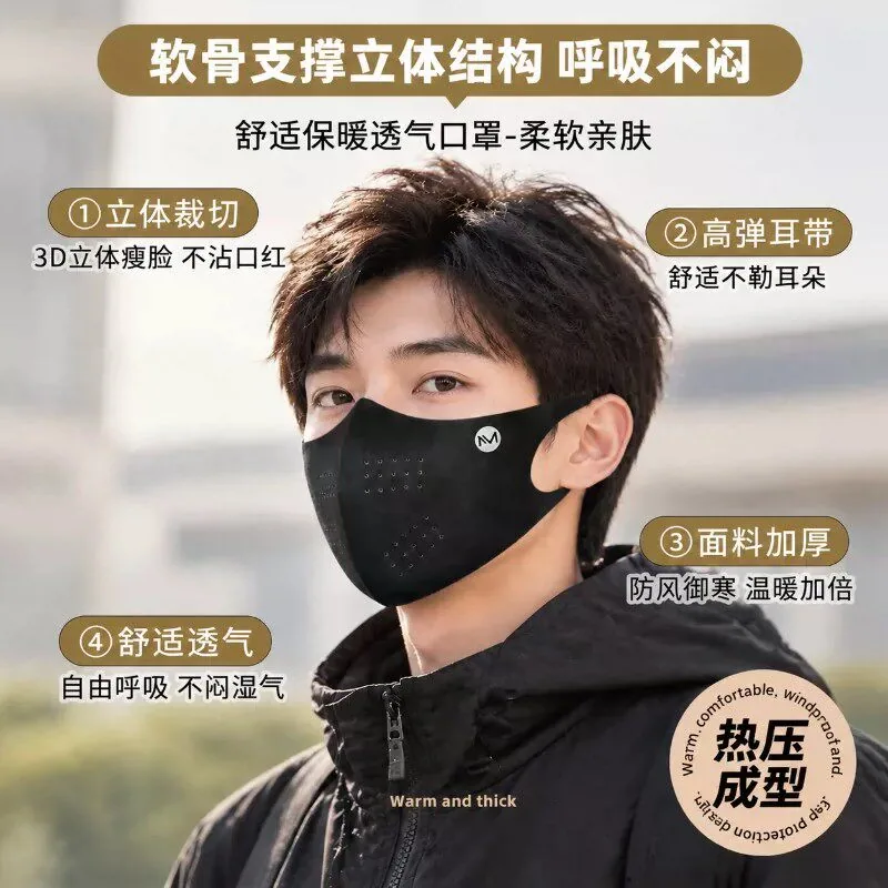 秋冬防寒保暖口罩带透气孔（细节图 2）