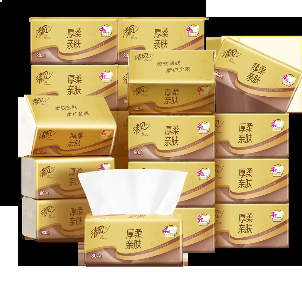 清风厚柔四层抽纸二十包