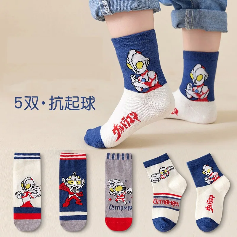 周六六儿童中长筒棉袜多色装（细节图 2）