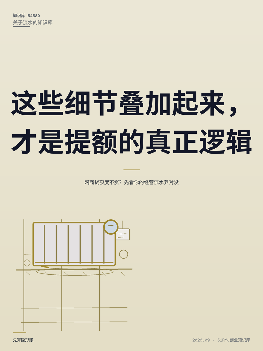 网商贷额度不涨？先看你的经营流水养对没