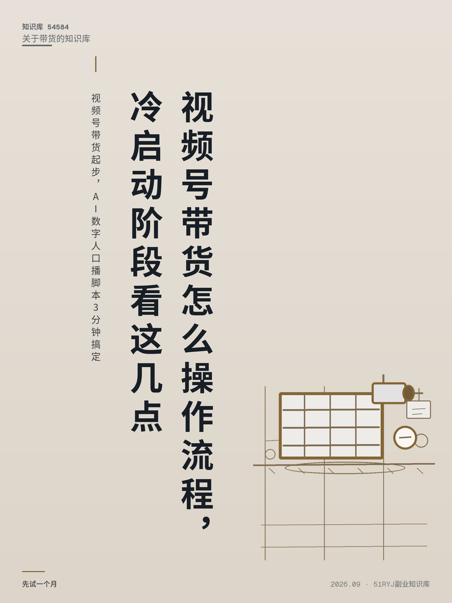 视频号带货起步，AI数字人口播脚本3分钟搞定