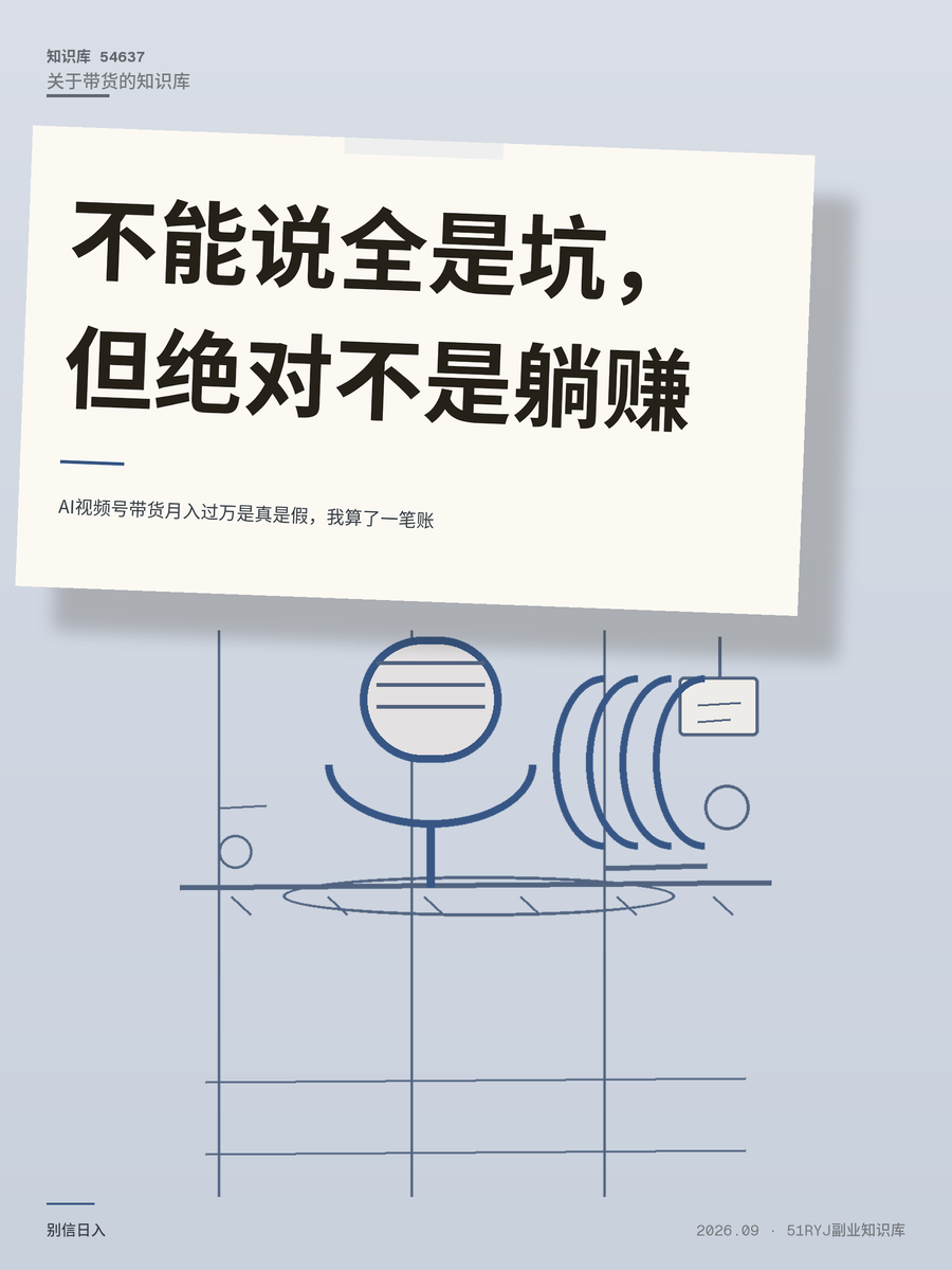 AI视频号带货月入过万是真是假，我算了一笔账