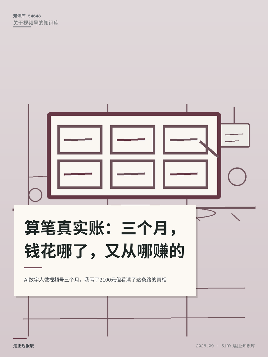 AI数字人做视频号三个月，我亏了2100元但看清了这条路的真相