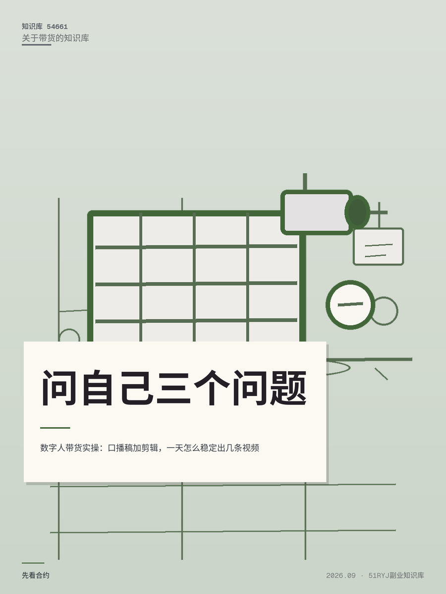 数字人带货实操：口播稿加剪辑，一天怎么稳定出几条视频