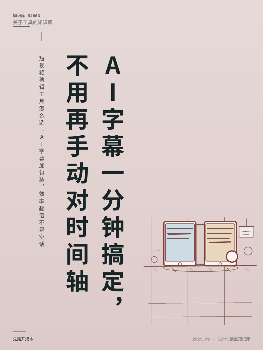 短视频剪辑工具怎么选：AI字幕加包装，效率翻倍不是空话