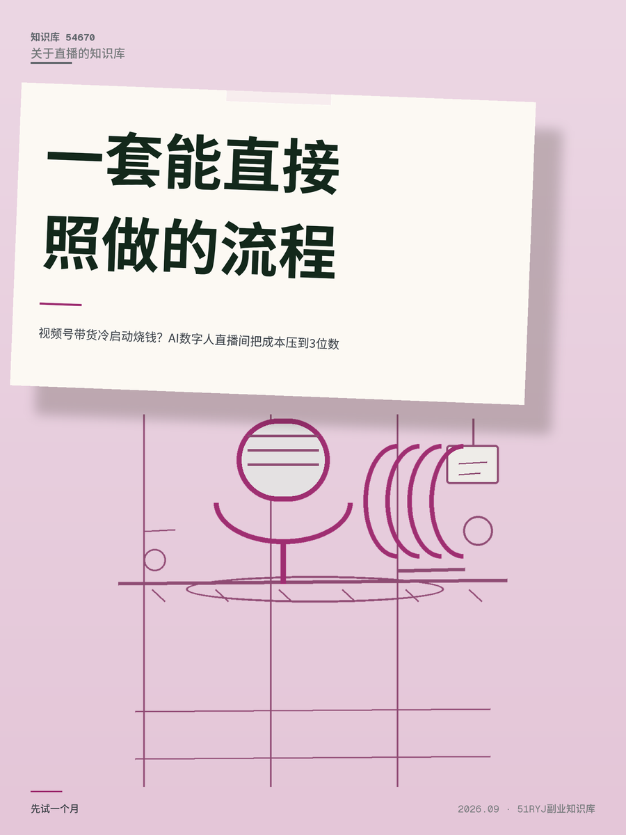 视频号带货冷启动烧钱？AI数字人直播间把成本压到3位数
